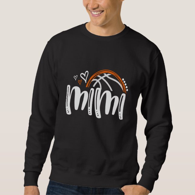Moletom Corações de Bola de Basquetebol MIMI Envelhecida (Frente)