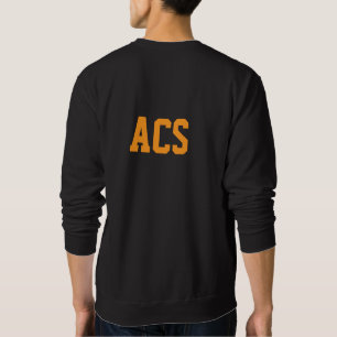 Moletom Cores e Letras Escolares Pretas e Laranjas