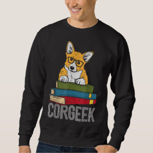 Moletom Corgeek Book Lover Welsh Corgi Engraçado Nerd Cach