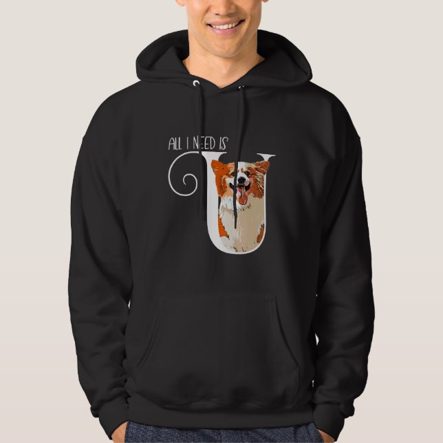Moletom Corgi All I Need Is U (Frente)
