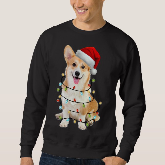 Moletom Corgi - Cachorro - Luz de Natal (Frente)