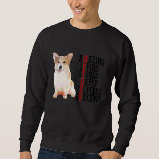 Moletom Corgi Incrível Adorador Forte e Feliz Gracefu Selv