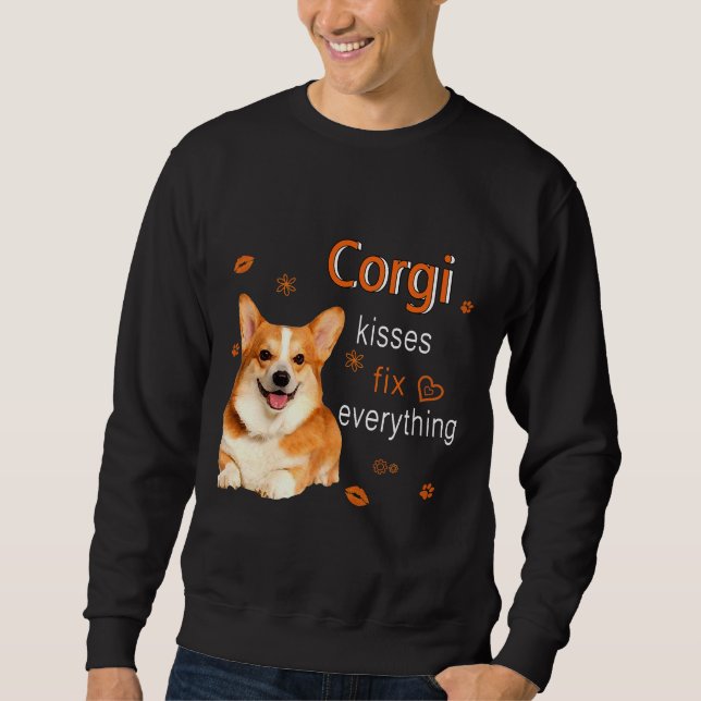 Moletom Corgi Kisses Corrige Tudo 1249 (Frente)