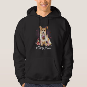 Moletom Corgi, Mãe Flor, Dia de as mães Feliz, Cachorro