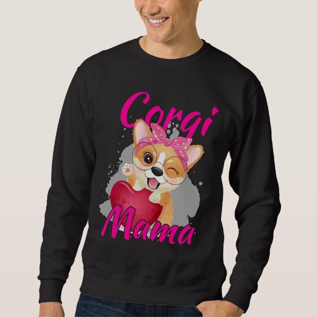 Moletom Corgi Mama Para A Mãe X S Day (Frente)
