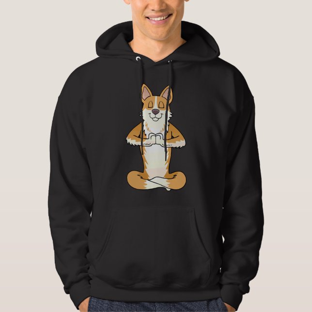 Moletom Corgi Namaste Yoga (Frente)