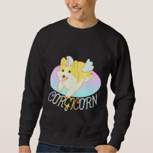 Moletom Corgi Para Crianças Raparigas Corgicorn Unicorn Un