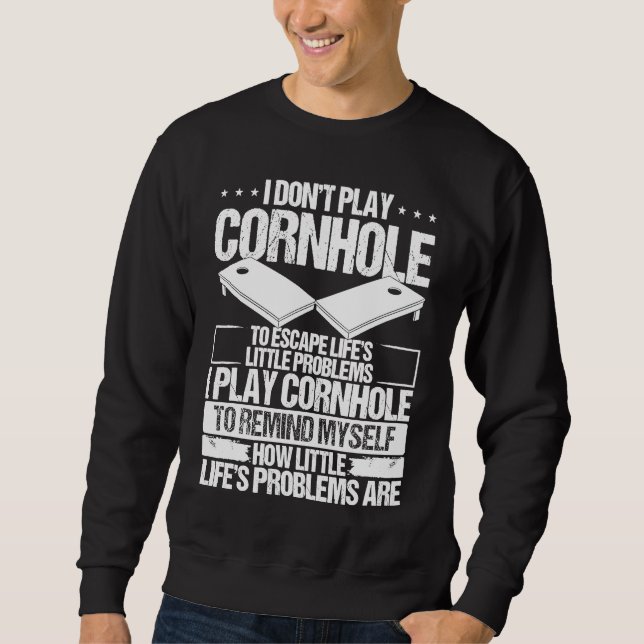 Moletom Cornhole Player Funny Little Problems Cornament Th (Frente)