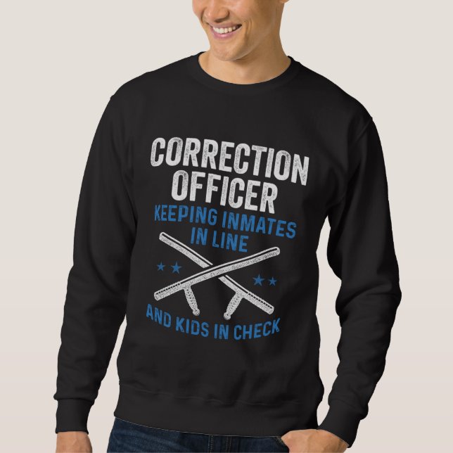 Moletom Correctional Officer Dad Keep Inmates in Line Kids (Frente)