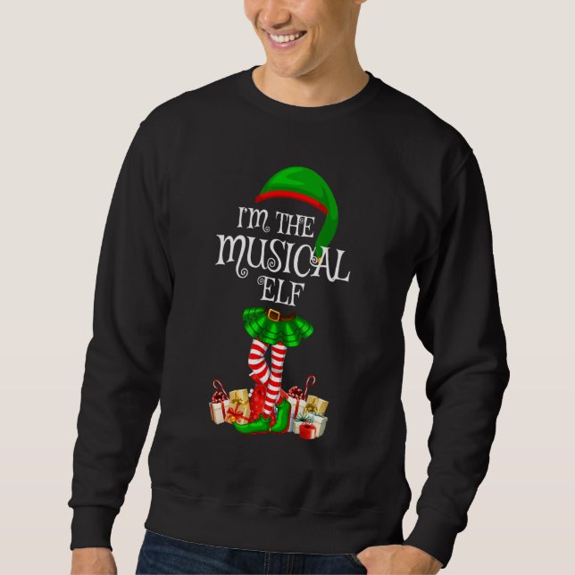 Moletom Correspondente Grupo Familiar Eu sou o Elf Christm (Frente)