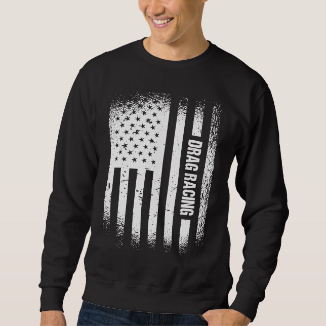 Moletom Corrida de Arrasto de Bandeiras dos Estados Unidos (Frente)