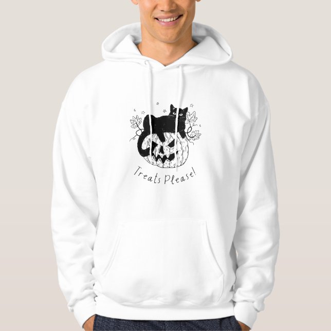 Moletom Corrida de Gato de Outono de Halloween (Frente)