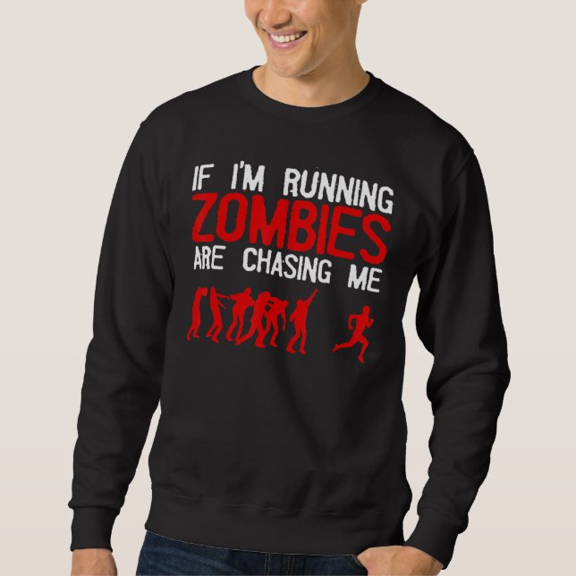 Moletom Corrida de Zumbi para Homens e Mulheres no Hallowe (Frente)