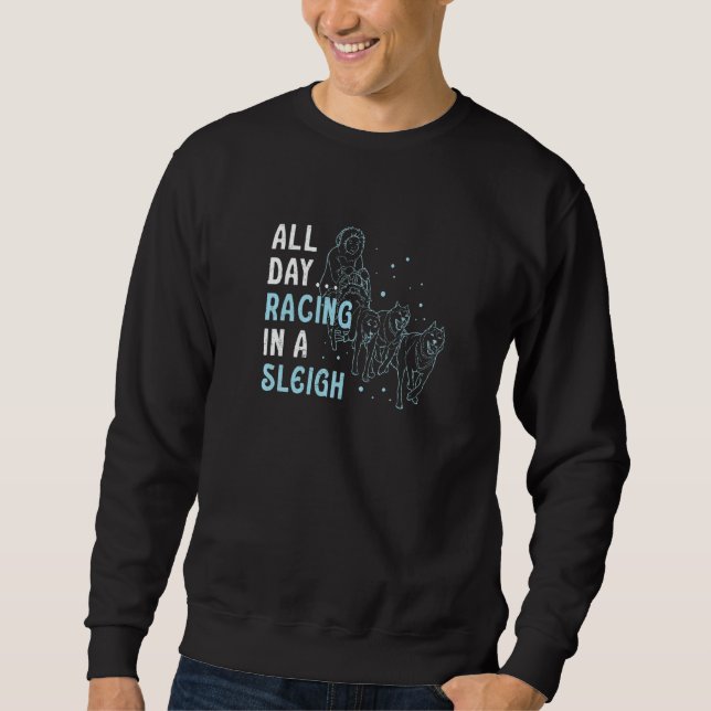 Moletom Corrida o Dia Todo Em Um Trenó De Mushing (Frente)