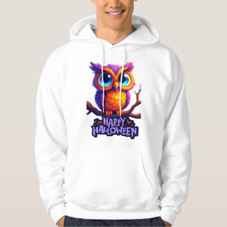 Moletom Coruja de Halloween Fofa – Arte Colorida de Noite 
