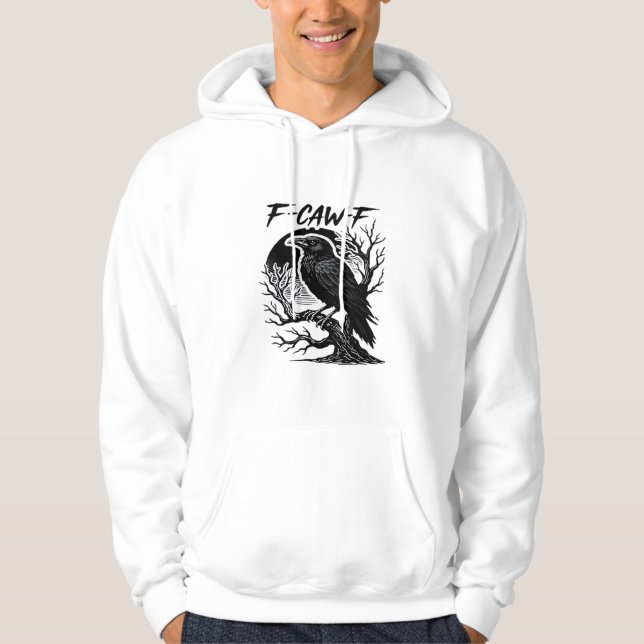 Moletom Corvo F-Caw-F Humor Gótico Divertido (Frente)