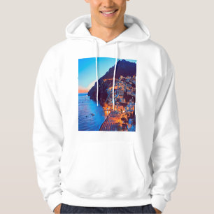 Moletom costa ldp POSITANO Amalfi - pôr do sol tirado pel