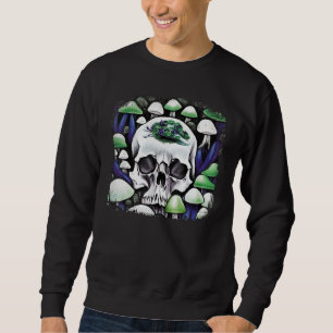 Moletom Cottagecore Gótico de Cogumelos de Caveira Goblinc