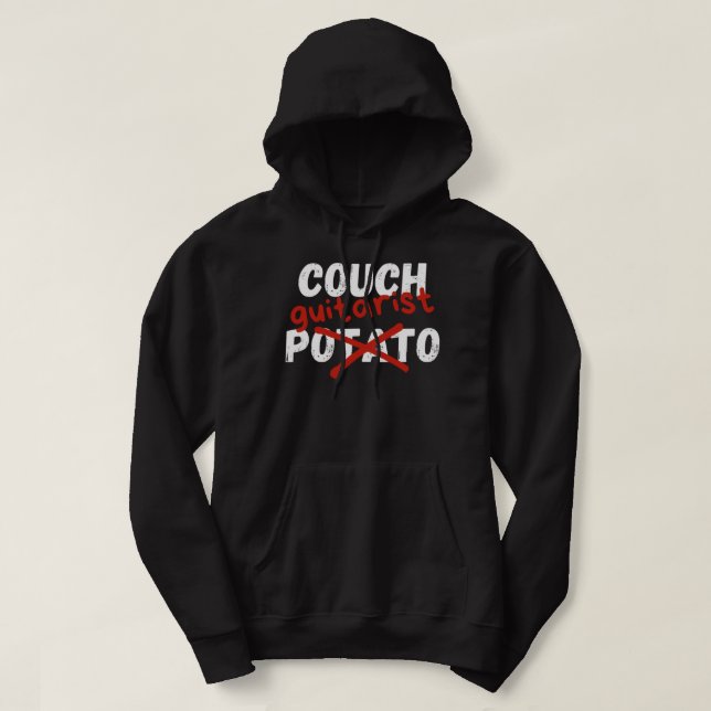 Moletom Couch Guitarista, Não Uma Batata (Frente do Design)