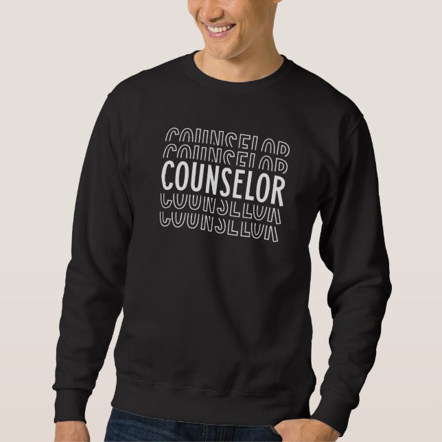 Moletom Counselor Stacked Typography School Counselor Back (Frente)