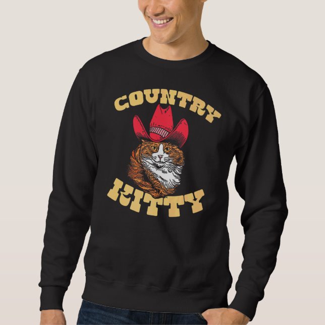 Moletom Country Kitty Country Cowgirl Cat Western Vibe (Frente)