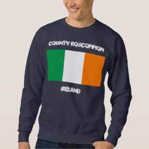 Moletom County Roscommon, Irlanda com bandeira irlandesa