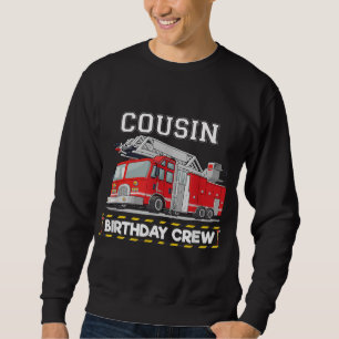 Moletom Cousin Birthday Crew Matando Bombeiro Familiar