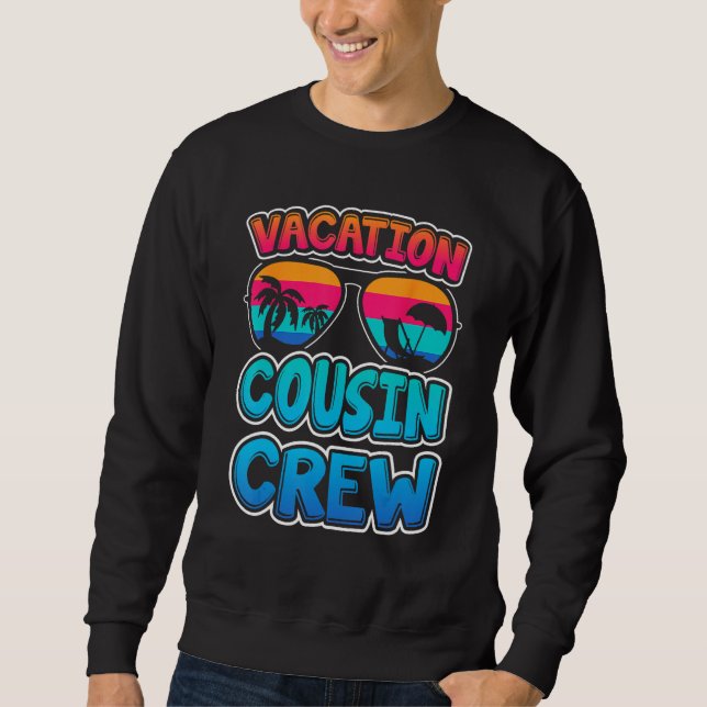 Moletom Cousin Crew Family Summer Vacation Retro Apparel F (Frente)