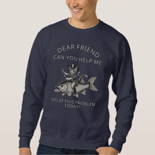 Moletom Cowboy cavalgando um peixe