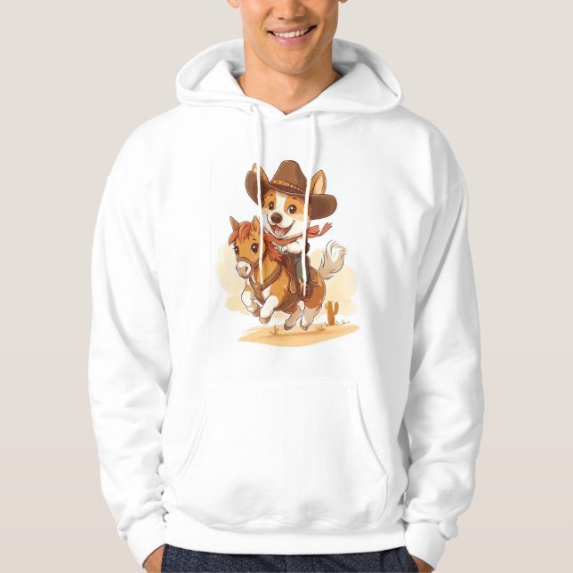 Moletom Cowboy Corgi � Western Rodeo Dog (Frente)