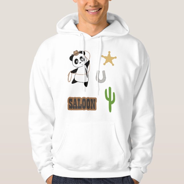 Moletom Cowboy Panda Bear Saloon Oeste (Frente)