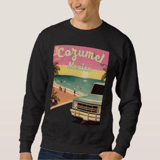 Moletom Cozumel Retro Beach Vacation Graphics Cozumel Surf