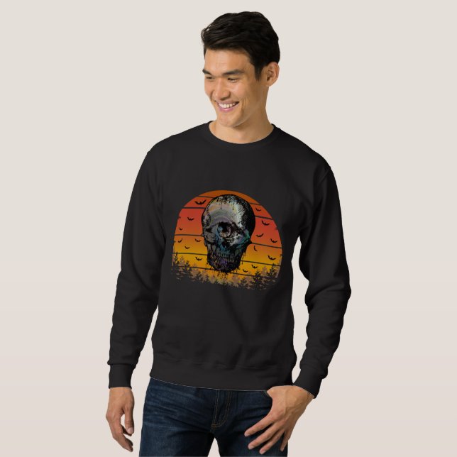 MOLETOM CRÂNIO ASSUSTADOR DE HALLOWEEN (Frente Completa)