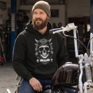Moletom Cranio de Motociclista Personalizado de Dois Lados