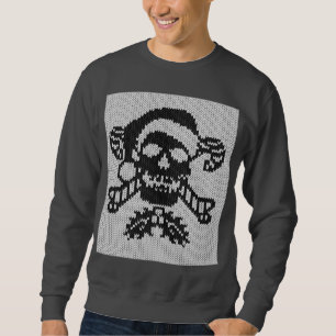 Moletom Crânio dos Crossbones do papai noel no estilo fei