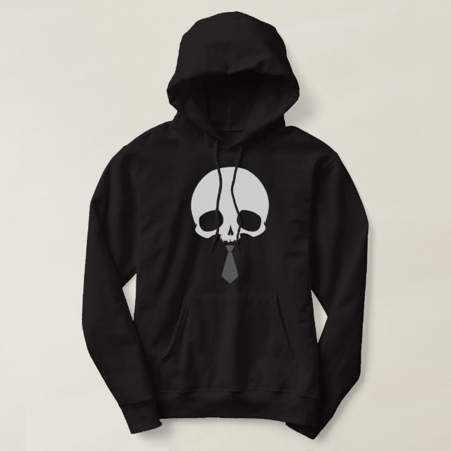 Moletom Crânio Personalizável com Gravata (Frente do Design)