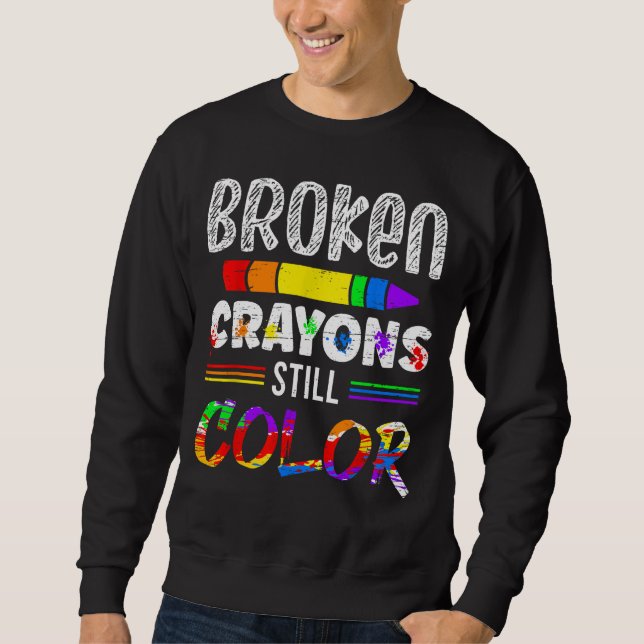 Moletom Crayons Partidos Ainda Coloridos (Frente)
