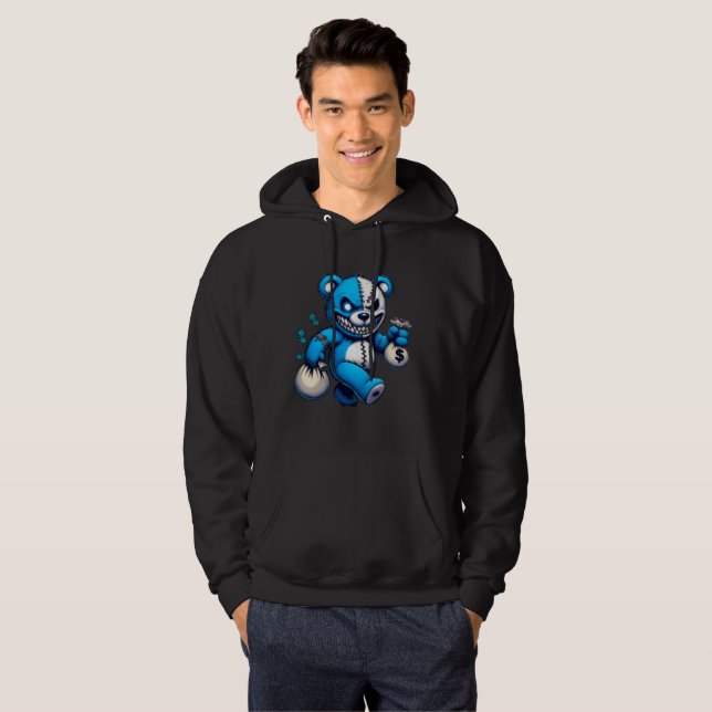 Moletom Crazy Blue Bear Hoodie (Frente Completa)