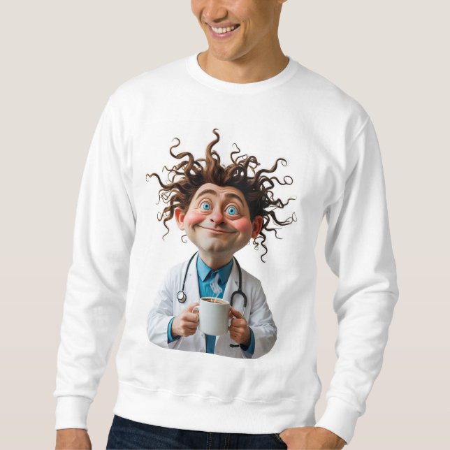 Moletom Crazy Doctor Coffee Sweatshirt (Frente)