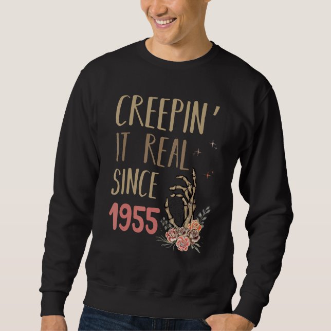 Moletom Creepin It Real Halloween Retro 1955 Holiday Spook (Frente)