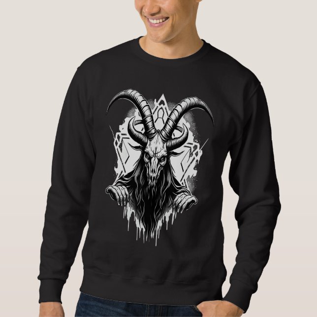 Moletom Creepy Baphomet  Occult Gothic Demon (Frente)