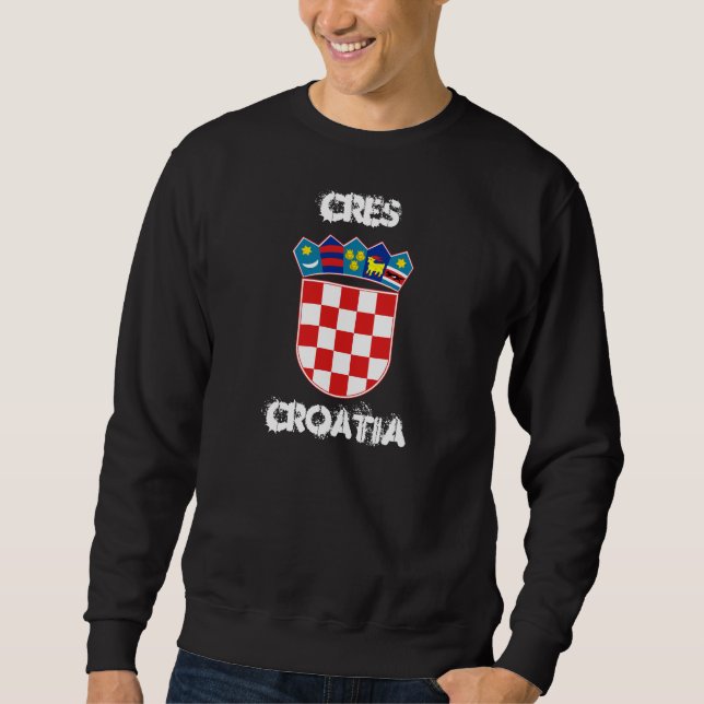 Moletom Cres, Croácia com casaco de armas (Frente)