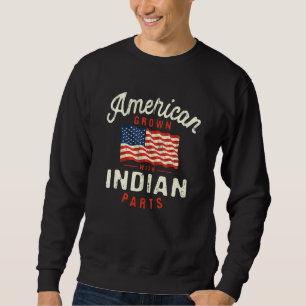 Moletom Crescido Americano com Peças Indianas Nação Patrió