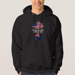 Moletom Crescido Americano Com Raízes Australianas Bandeir