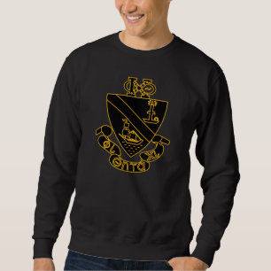 Moletom Crest da Phi Chi Theta Dourado e Preto