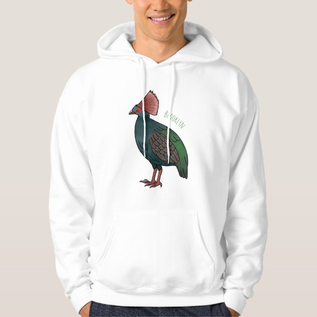 Moletom Crested partridge bird cartoon illustration  (Frente)