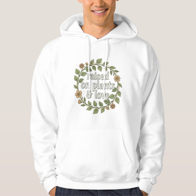 Moletom Criada com plantas e amor, estética de mãe de plan (Frente)