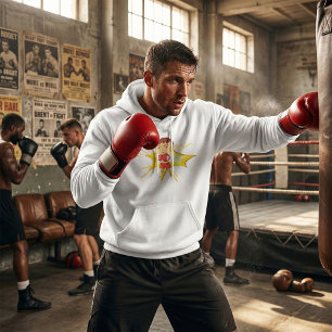 Moletom Criança Boxer em Luvas Vermelhas e Curtos