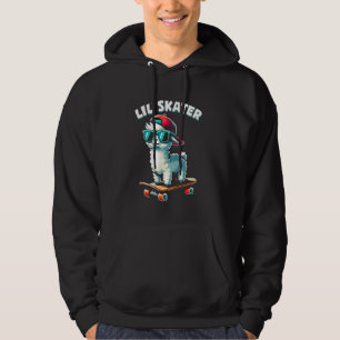 Moletom Crianças Alpaca Em Um Skate Skater Meninos