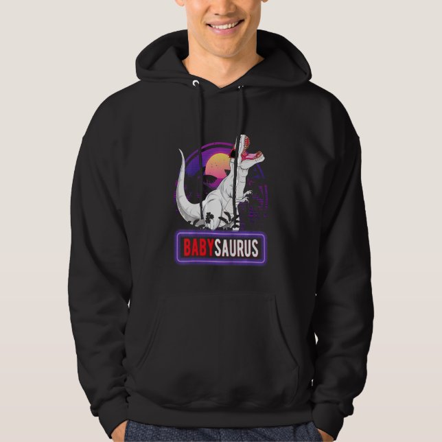 Moletom Crianças Babysaurus T Rex Dinosaur Baby Saurus Fam (Frente)